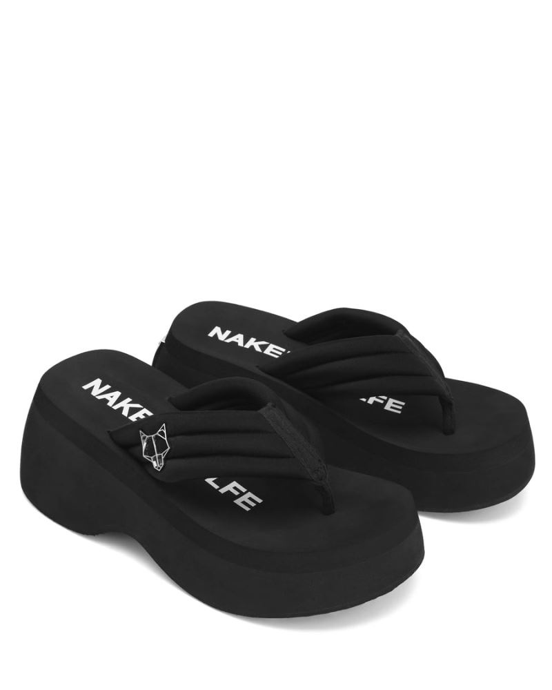 Flip Flops Naked Wolfe Damsel Lycra Dama Negrii | Romania 705VGPEO