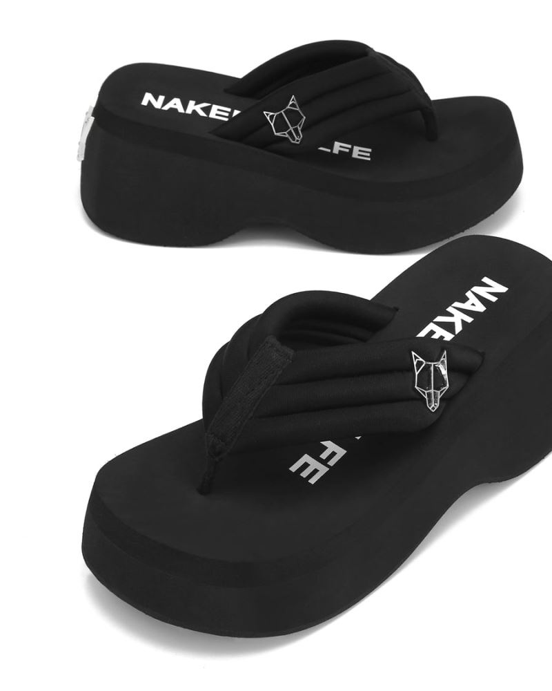 Flip Flops Naked Wolfe Damsel Lycra Dama Negrii | Romania 705VGPEO