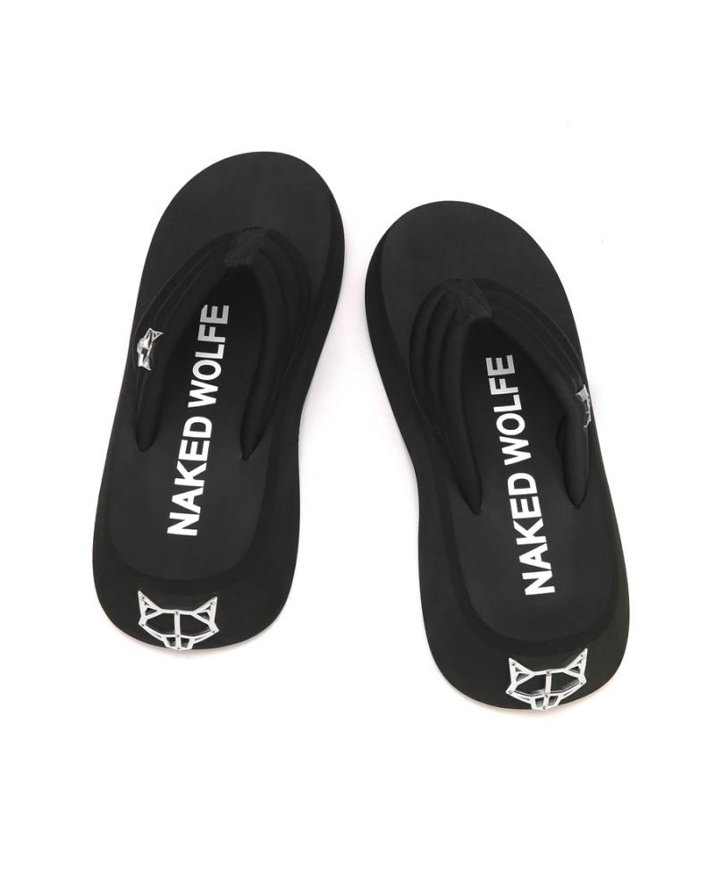 Flip Flops Naked Wolfe Damsel Lycra Dama Negrii | Romania 705VGPEO