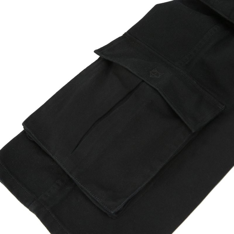 Pantaloni Naked Wolfe Baggy Pocket Cargo Barbati Negrii | Romania 063AZPSC