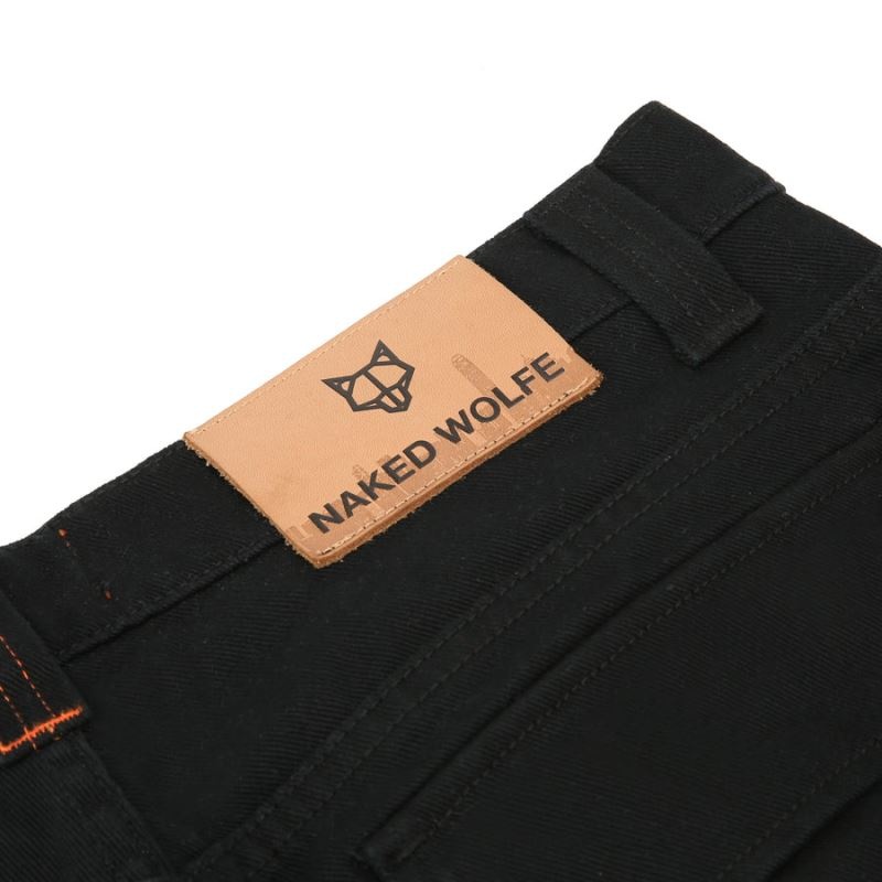 Pantaloni Naked Wolfe Baggy Pocket Cargo Barbati Negrii | Romania 063AZPSC