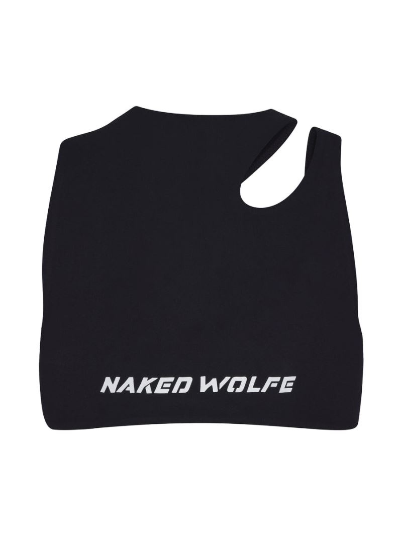 Tricou Naked Wolfe Cut Out Dama Negrii | Romania 361TSWYZ